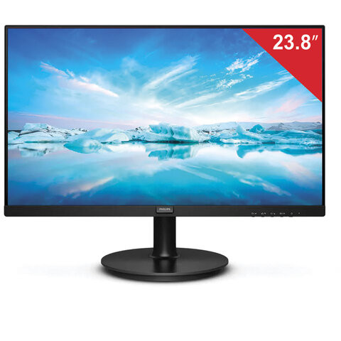 Монитор PHILIPS 241V8L/00(01) 23,8" (60 см), 1920x1080, 16:9, VA, 4ms, 250 cd, VGA, HDMI, черный по низкой цене оптом Краснодар, Москва, Уфа, Казань, Барнаул, Владивосток, Хабаровск, Сахалин, Красноярск, Екатеренбург, 