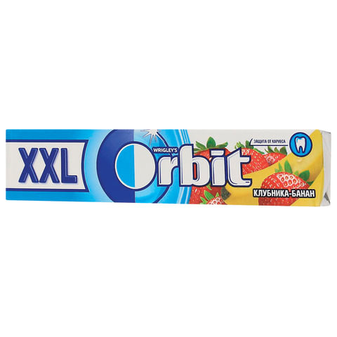 Жевательная резинка ORBIT (Орбит) XXL "Клубника-банан", 15 подушечек, 20,4 г, 46146632 по низкой цене оптом Жевательная резинка ORBIT (Орбит) XXL "Клубника-банан", 15 подушечек, 20,4 г, 46146632 по низкой цене оптом