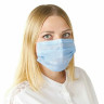 Маски одноразовые КОМПЛЕКТ 50 шт. медицинские 3-х слойные голубые (фильтр мельтблаун) SENSE, короб по низкой цене оптом Маски одноразовые КОМПЛЕКТ 50 шт. медицинские 3-х слойные голубые (фильтр мельтблаун) SENSE, короб по низкой цене оптом