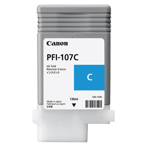 Картридж струйный CANON (PFI-107C) iPF680/685/780/785, голубой, оригинальный, ресурс 130 мл, 6706B001 по низкой цене оптом 