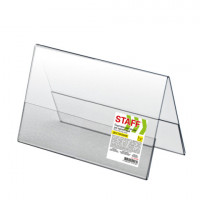 Подставка настольная для презентаций 210х150мм (домик), двусторонняя, ПЭТ, STAFF, 291390