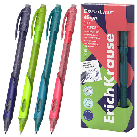 Ручка стираемая гелевая ERICH KRAUSE ErgoLine Magic Stick&Grip, СИНЯЯ, корпус ассорти, 63145 по низкой цене оптом Ручка стираемая гелевая ERICH KRAUSE ErgoLine Magic Stick&Grip, СИНЯЯ, корпус ассорти, 63145 по низкой цене оптом