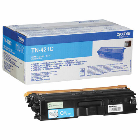 Картридж лазерный BROTHER (TN421C) HLL8260CDW/DCPL8410CDW/MFCL8690CDW, голубой, оригинальный, ресурс 1800 страниц по низкой цене оптом 