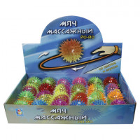 Мячик Йо-йо массажный, цвета ассорти, 5,5 см, дисплей, 1TOY, Т59846